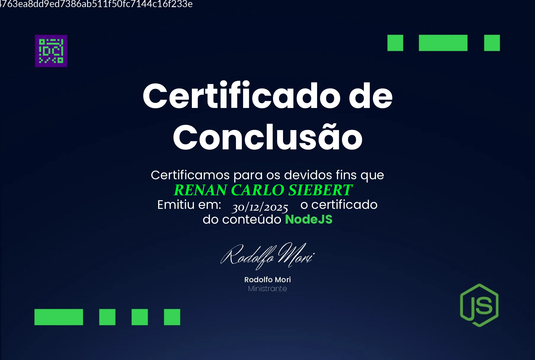 Certificado Node